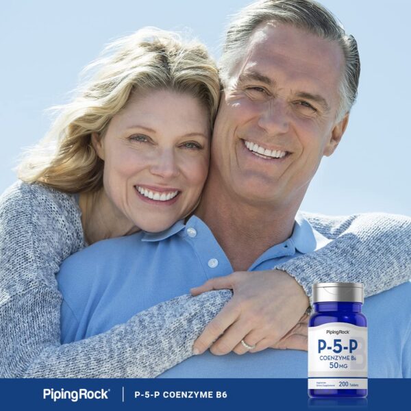 Detalle tabletas Piping Rock P5P vitamina B6 calidad terapéutica
