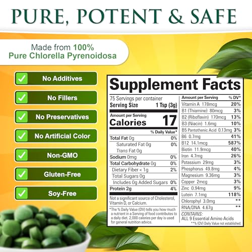 Detalle textura tabletas Spirulina y Chlorella Sunlit Best