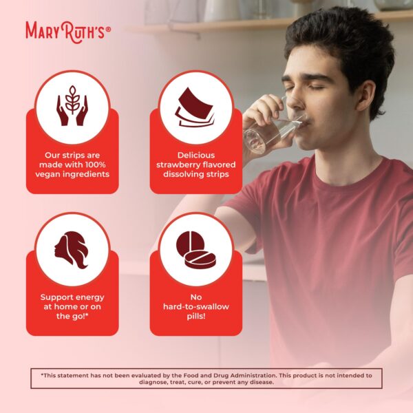 Detalle tiras disolventes vitamina B MaryRuth's