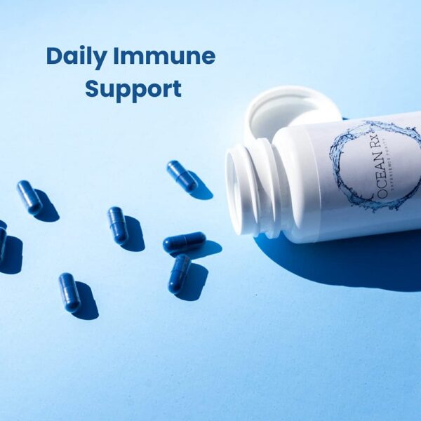 Detalles de cápsulas Ocean Rx espirulina azul orgánica