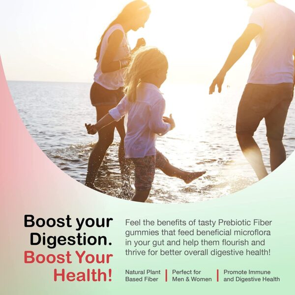 Detalles gomitas Yum-Vs fibra prebiótica paquete abierto