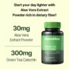 Detalles ingredientes Greenmon suplemento catequina aloe vera