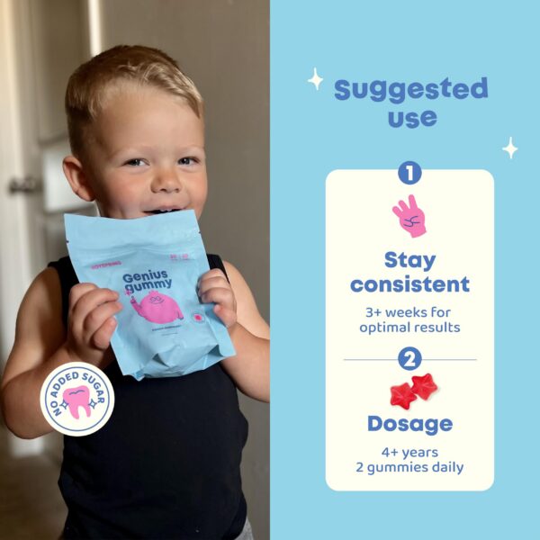 Version 1.0.0 Detalles ingredientes JoySpring Genius Kids suplemento infantil