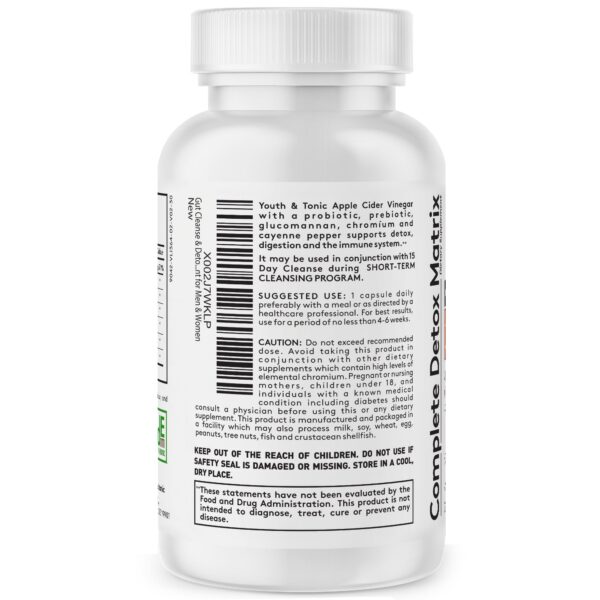 Detox y carbón activado tabletas Youth & Tonic presentación