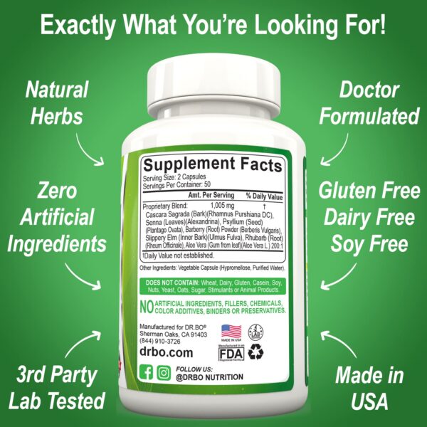 Píldoras naturales para detox y alivio constipación Dr. Bo