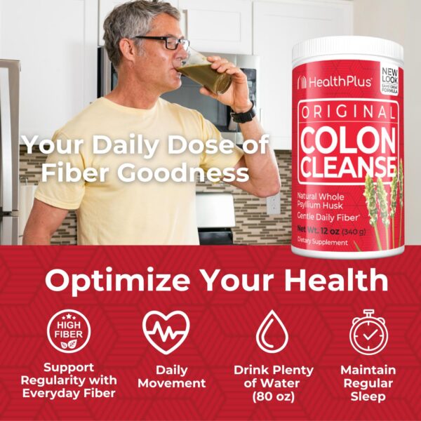 Detox colon natural Health Plus polvo de 12 onzas para 48 porciones