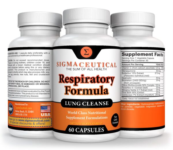 Detox pulmonar con extractos herbales y vitaminas