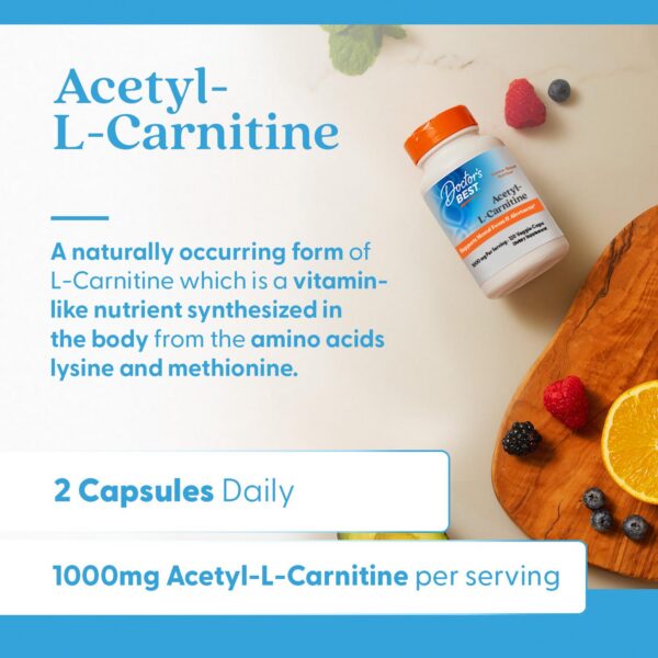 Etiqueta trasera Acetyl-L-Carnitine Doctors Best