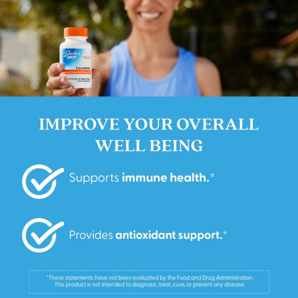 Version 1.0.0 Frasco en fondo blanco de Fucoidan