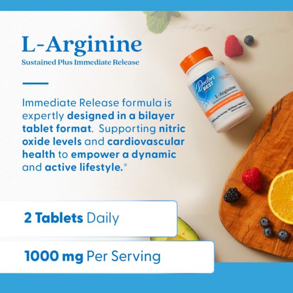 Etiqueta trasera de L-Arginine