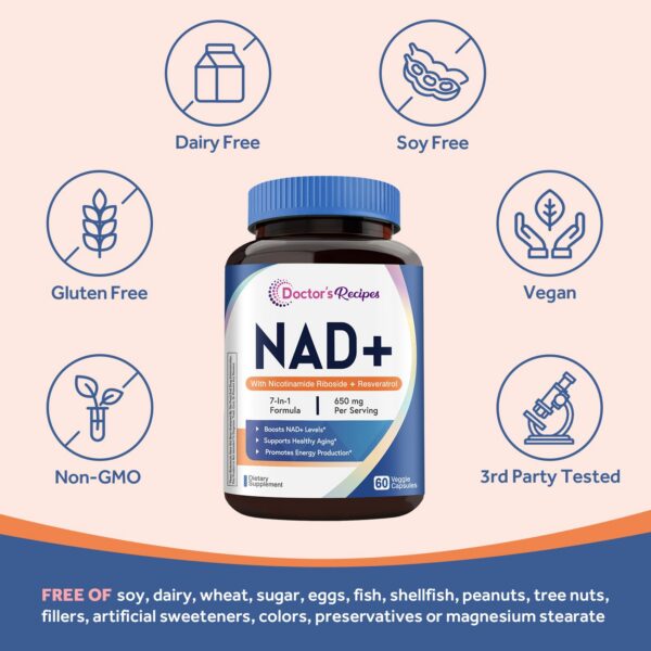 Frasco NAD Doctor's Recipes 60 cápsulas