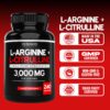 Frasco de Dorado Nutrition L-Arginina L-Citrulina con cápsulas