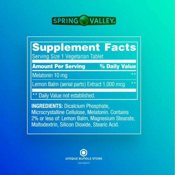 Imagen dos frascos de melatonina Spring Valley 10mg