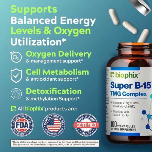 Dosificación biophix Super B-15 en cápsulas vegetales