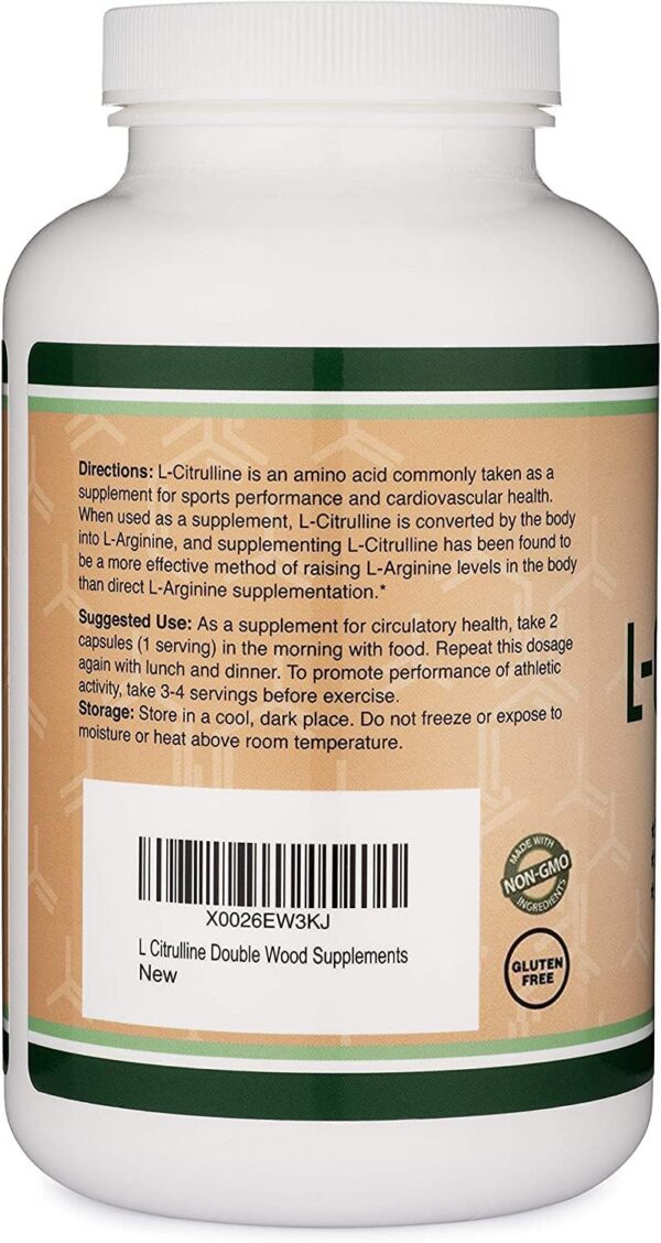 Version 1.0.0 Frasco de Double Wood L-Citrulline sobre fondo claro