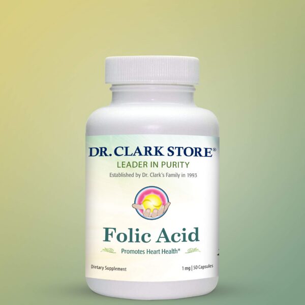Version 1.0.0 Reverso del envase cápsulas Dr Clark Ácido Fólico
