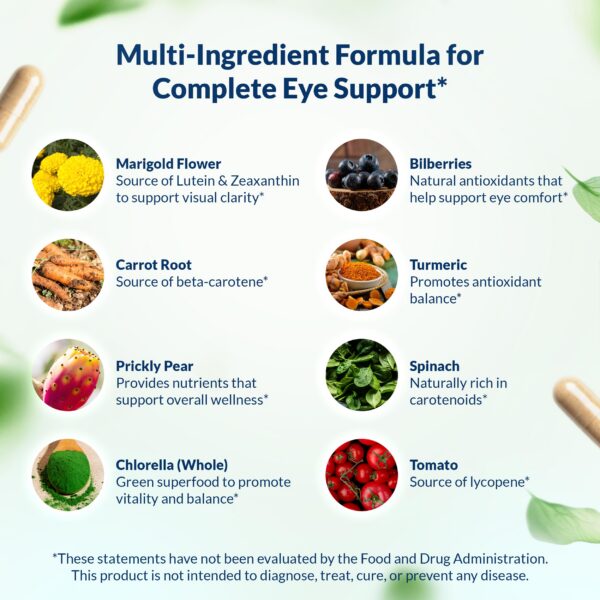 Frasco y caja del suplemento ocular