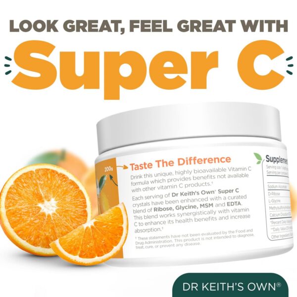 Polvo Dr. Keith's Own Super C frasco y medidor