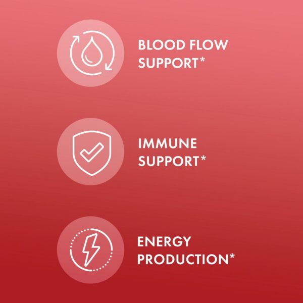 Frasco con tabletas de hierro y vitamina C