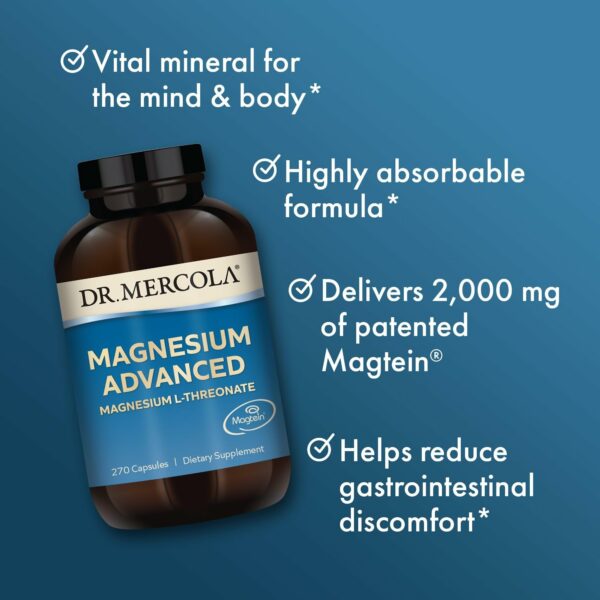 Dr Mercola Magnesio Avanzado en estante