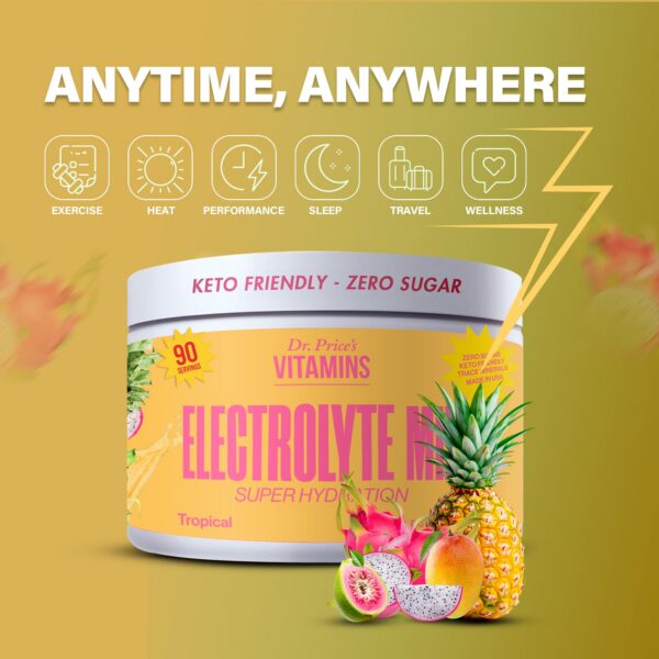 Ilustración de minerales y electrolitos en la mezcla