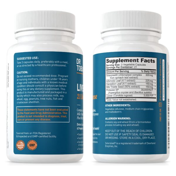 Version 1.0.0 Cápsulas Dr. Tobias ingredientes naturales para función hepática