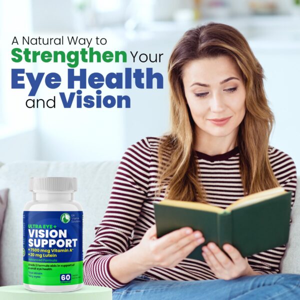 Cápsulas apiladas de Vision Support Eye Vitamins