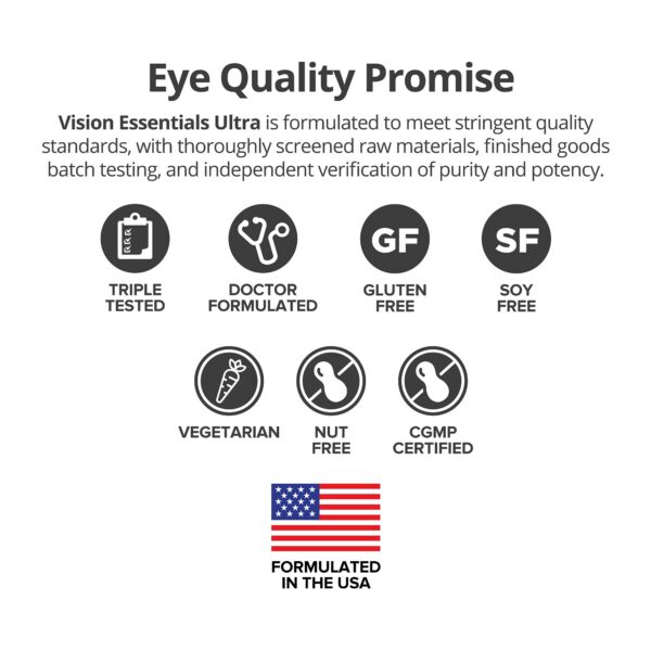 Ingredientes en la etiqueta Vision Essentials Ultra