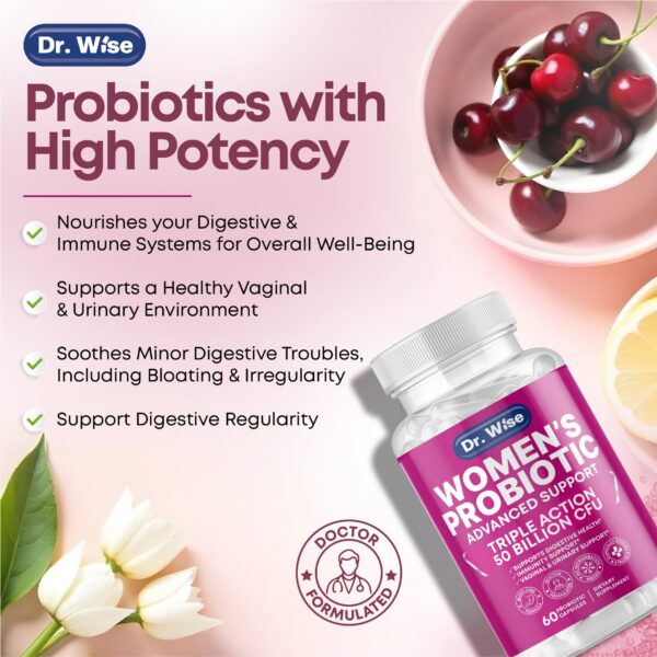 Dr. Wise suplemento para salud vaginal y sistema inmune femenino