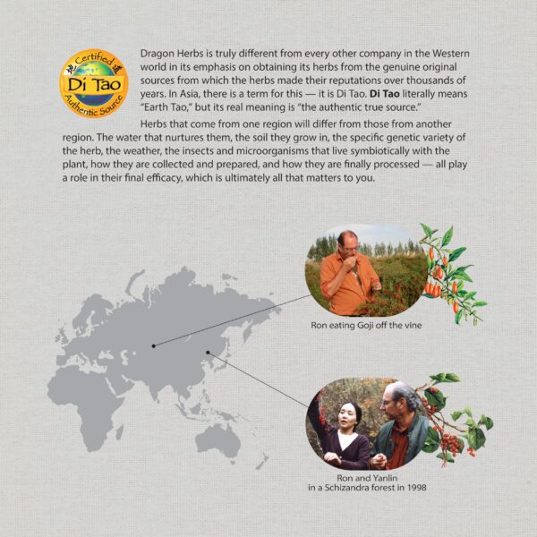 Frasco con etiqueta completa Dragon Herbs