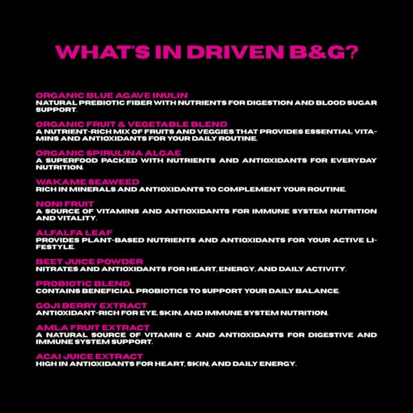 Contienen bayas y vegetales en el envase