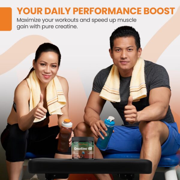 Polvo de creatina con sabor neutro