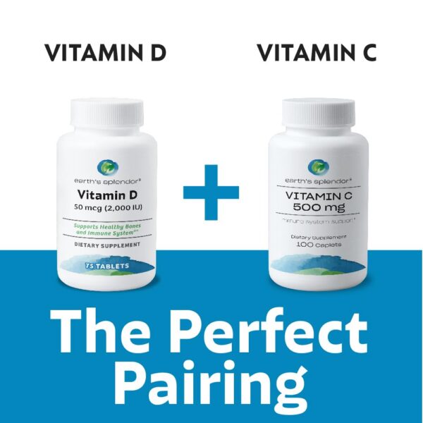 Empaque del producto Earth’s Splendor Vitamina D