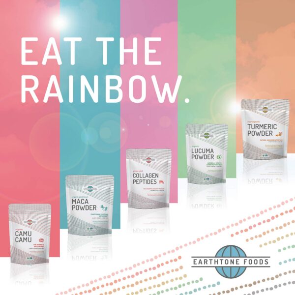 Frasco de polvo de colágeno Earthtone de tamaño 16 oz