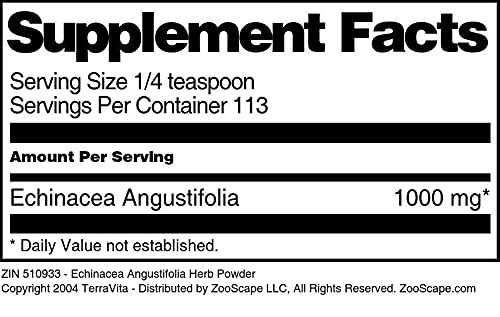 Echinacea angustifolia polvo suplemento natural sin rellenos