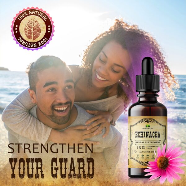 Detalles de etiqueta de echinácea