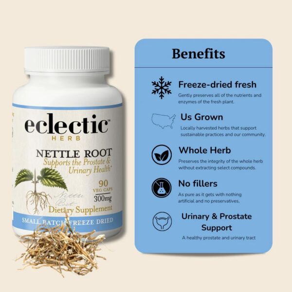 Eclectic Institute raíz de ortiga cápsulas saludables 90 ct