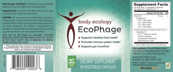 EcoPhage de Body Ecology apoya microbiota y sistema inmune
