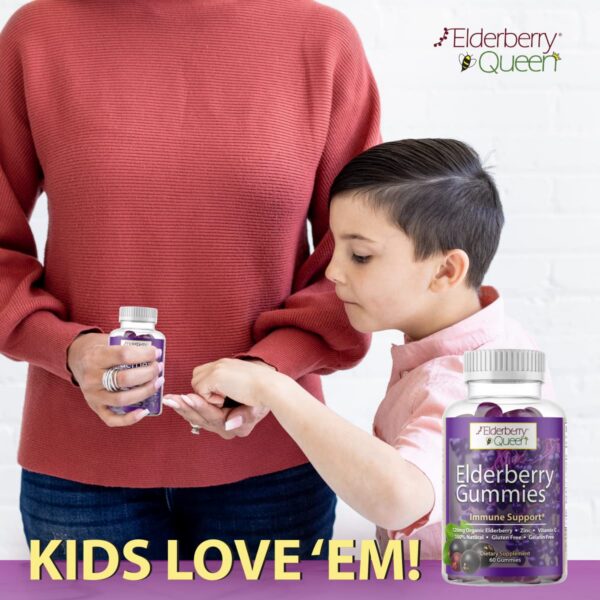 Elderberry Queen gomitas con vitamina c y zinc sin gluten