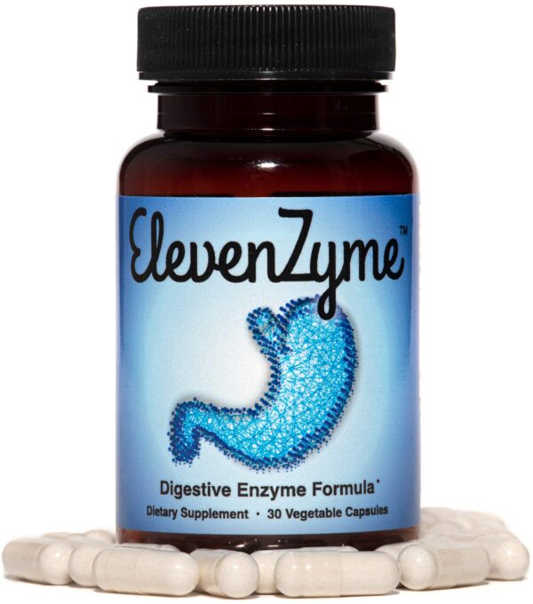 ElevenZyme vista superior de frasco