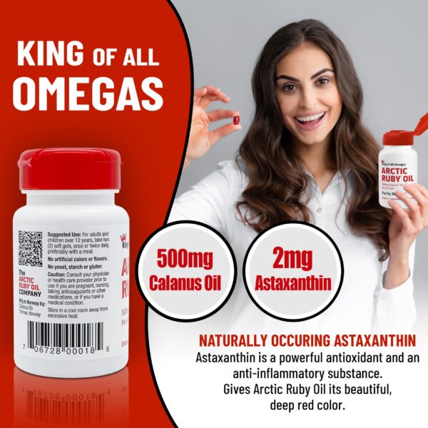 Version 1.0.0 Embalaje Arctic Ruby Oil suplemento omega 3 y antioxidantes