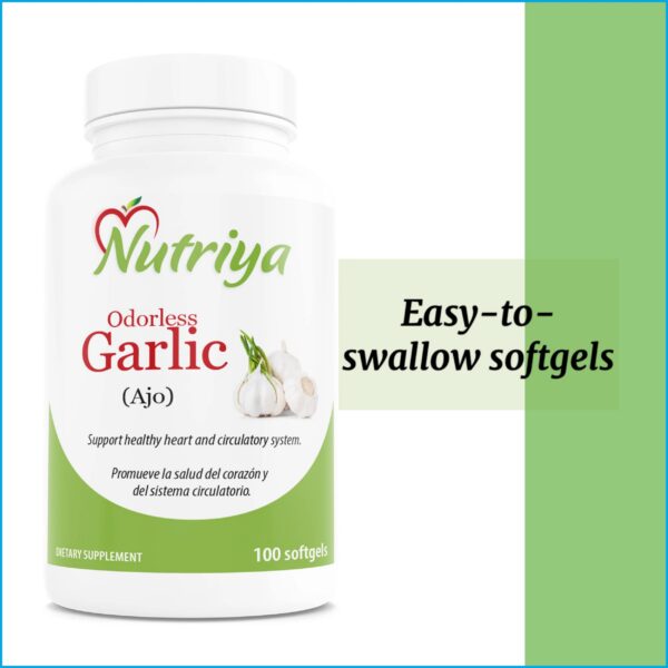 Embalaje caja suplemento ajo sin olor