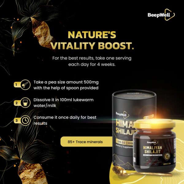 Version 1.0.0 Embalaje elegante Shilajit orgánico Himalaya