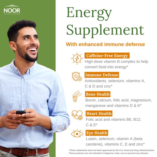 Embalaje Noor Vitamins Energy+ suplementación halal