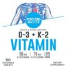 Embalaje Portions Master Vitamina D3 K2 90 tabletas masticables