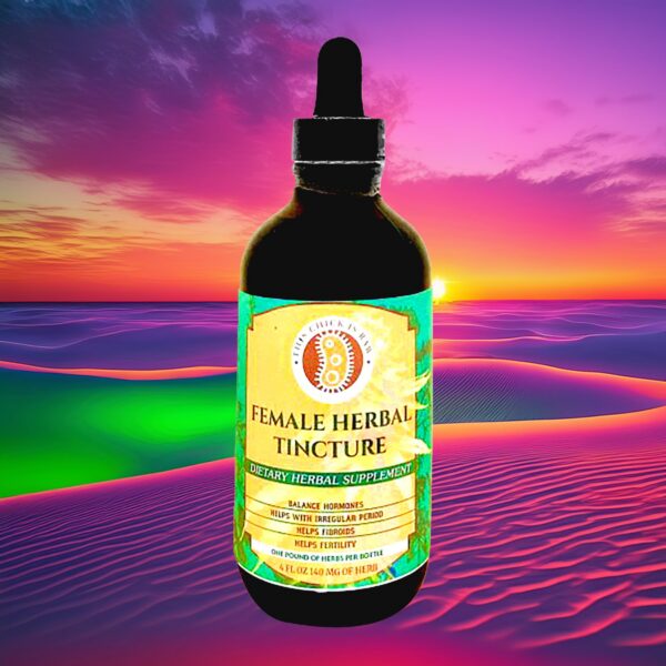 Embalaje y sello certificado tintura herbal femenina