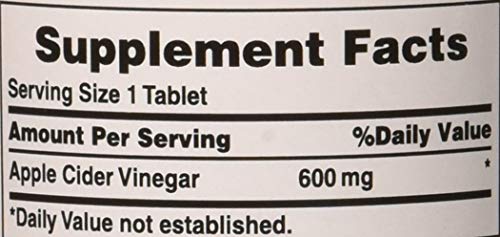 Embalaje de vinagre de sidra de manzana suplemento 200 tabletas
