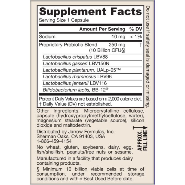 Version 1.0.0 Empaque blister de cápsulas probióticas Jarrow Formulas