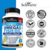 Empaque y cápsulas de omega 3 triple fuerte para salud oyular y cerebral
