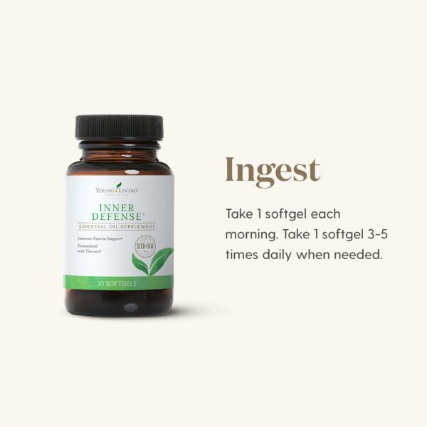 Empaque compacto y cápsulas para defensa inmunológica Inner Defense de Young Living
